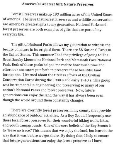 examples of patriot's pen essay
